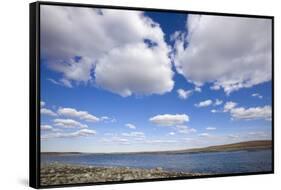 Cloudy Sky over Body of Water-Momatiuk - Eastcott-Framed Stretched Canvas