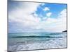 Cloudy Sky over Sea with Some Waves-Norbert Schaefer-Mounted Photographic Print