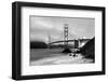 Cloudy sunset, ocean waves in San Francisco at Golden Gate Bridge from Marshall Beach-David Chang-Framed Premium Photographic Print