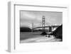 Cloudy sunset, ocean waves in San Francisco at Golden Gate Bridge from Marshall Beach-David Chang-Framed Premium Photographic Print