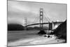 Cloudy sunset, ocean waves in San Francisco at Golden Gate Bridge from Marshall Beach-David Chang-Mounted Photographic Print