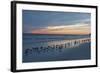 Cloudy Sunset on Crescent Beach, Siesta Key, Sarasota, Florida, USA-Bernard Friel-Framed Photographic Print