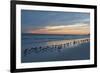 Cloudy Sunset on Crescent Beach, Siesta Key, Sarasota, Florida, USA-Bernard Friel-Framed Photographic Print