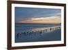 Cloudy Sunset on Crescent Beach, Siesta Key, Sarasota, Florida, USA-Bernard Friel-Framed Photographic Print