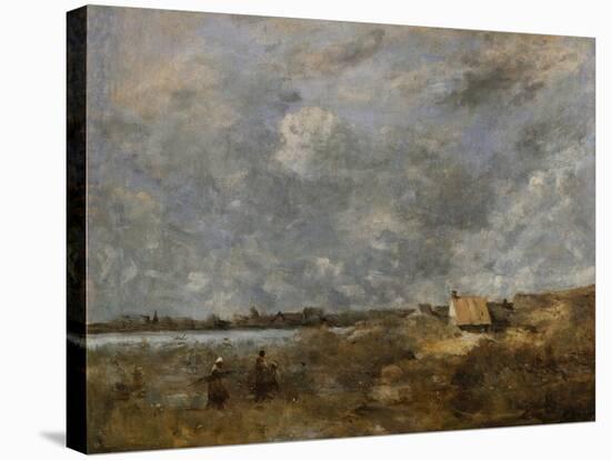 Cloudy Weather at Pas-De-Calais-Jean-Baptiste-Camille Corot-Stretched Canvas