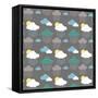 Cloudy with a Chance of Love-Joanne Paynter Design-Framed Stretched Canvas