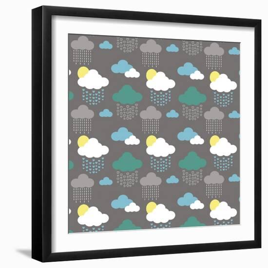 Cloudy with a Chance of Love-Joanne Paynter Design-Framed Giclee Print