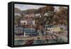 Clovelly from the Quay-Alfred Robert Quinton-Framed Stretched Canvas