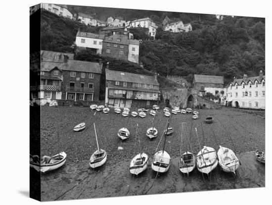 Clovelly Harbour-null-Stretched Canvas