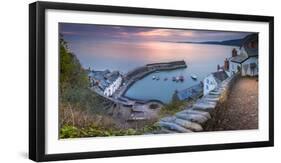 Clovelly Harbour-Terry Mathews-Framed Photographic Print