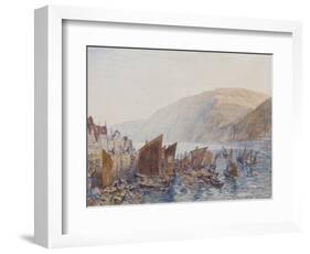 ‘Clovelly Harbour-Alfred William Hunt-Framed Giclee Print