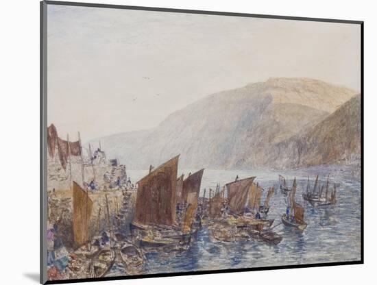 ‘Clovelly Harbour-Alfred William Hunt-Mounted Giclee Print