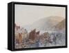 ‘Clovelly Harbour-Alfred William Hunt-Framed Stretched Canvas