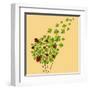 Clover and Ladybugs Spring-Cienpies Design-Framed Art Print