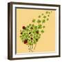 Clover and Ladybugs Spring-Cienpies Design-Framed Art Print