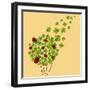 Clover and Ladybugs Spring-Cienpies Design-Framed Art Print