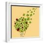 Clover and Ladybugs Spring-Cienpies Design-Framed Art Print