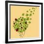 Clover and Ladybugs Spring-Cienpies Design-Framed Art Print