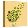 Clover and Ladybugs Spring-Cienpies Design-Stretched Canvas