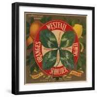 Clover Leaf Brand - Riverside, California - Citrus Crate Label-Lantern Press-Framed Art Print