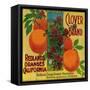 Clover Orange Label - Redlands, CA-Lantern Press-Framed Stretched Canvas