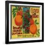 Clover Orange Label - Redlands, CA-Lantern Press-Framed Art Print