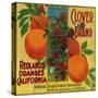 Clover Orange Label - Redlands, CA-Lantern Press-Stretched Canvas