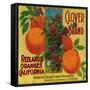 Clover Orange Label - Redlands, CA-Lantern Press-Framed Stretched Canvas