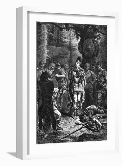 Clovis at Soissons 486Ad-C. Laplante-Framed Art Print