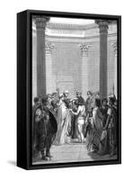 Clovis Baptised (1)-Karl Girardet-Framed Stretched Canvas