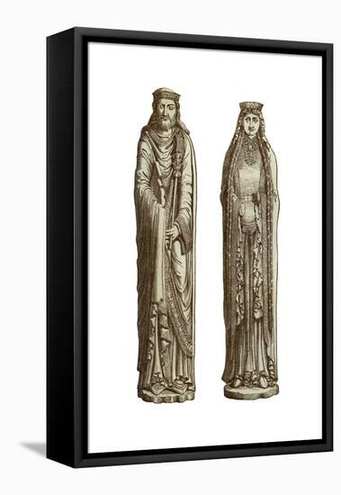 Clovis I and Clotilde His Wife, 12th Century-Franz Kellerhoven-Framed Stretched Canvas