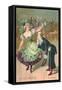 Clown and Dancer at Carnival, A Gallant-null-Framed Stretched Canvas