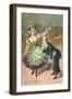 Clown and Dancer at Carnival, A Gallant-null-Framed Art Print