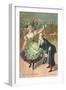 Clown and Dancer at Carnival, A Gallant-null-Framed Art Print