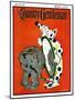 "Clown and Elephant," Country Gentleman Cover, June 1, 1932-W. P. Snyder-Mounted Giclee Print