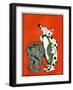 "Clown and Elephant,"June 1, 1932-W. P. Snyder-Framed Giclee Print