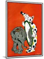 "Clown and Elephant,"June 1, 1932-W. P. Snyder-Mounted Giclee Print