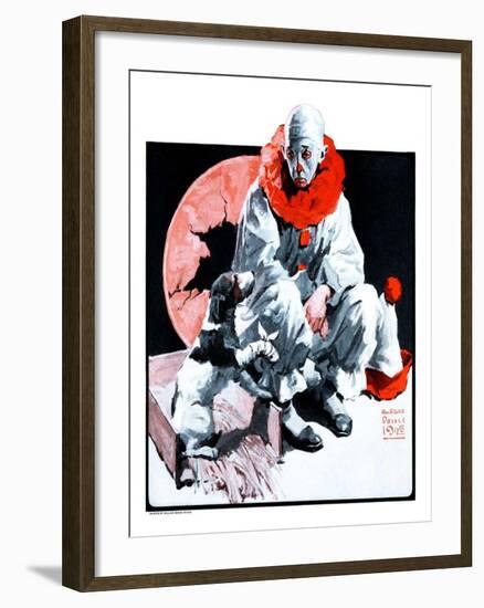 "Clown and Injured Dog,"June 13, 1925-William Meade Prince-Framed Giclee Print