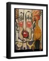 Clown and Rubber Chicken-Tim Nyberg-Framed Giclee Print