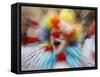 Clown Celebrates During a Colourful Historical Carnival Procession in Wasungen, Germany-null-Framed Stretched Canvas