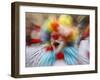 Clown Celebrates During a Colourful Historical Carnival Procession in Wasungen, Germany-null-Framed Photographic Print