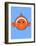 Clown Fish On Blue-null-Framed Art Print