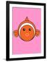 Clown Fish On Pink-null-Framed Giclee Print