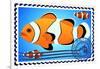 Clown Fish. Postage Stamp-GUARDING-OWO-Framed Art Print