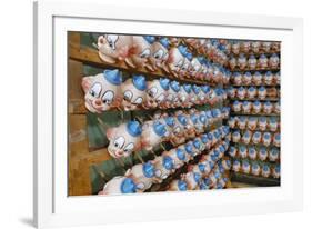 Clown Heads on Rack in Factory-null-Framed Photographic Print