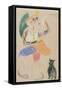 Clown in a Bicorne with a Cat, Drawing Dedicated to Andre Rouveyre, 1916-Guillaume Apollinaire-Framed Stretched Canvas