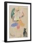 Clown in a Bicorne with a Cat, Drawing Dedicated to Andre Rouveyre, 1916-Guillaume Apollinaire-Framed Giclee Print