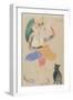 Clown in a Bicorne with a Cat, Drawing Dedicated to Andre Rouveyre, 1916-Guillaume Apollinaire-Framed Giclee Print