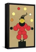 Clown Made of Circles-null-Framed Stretched Canvas