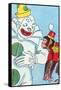 Clown & Monkey-Julia Letheld Hahn-Framed Stretched Canvas